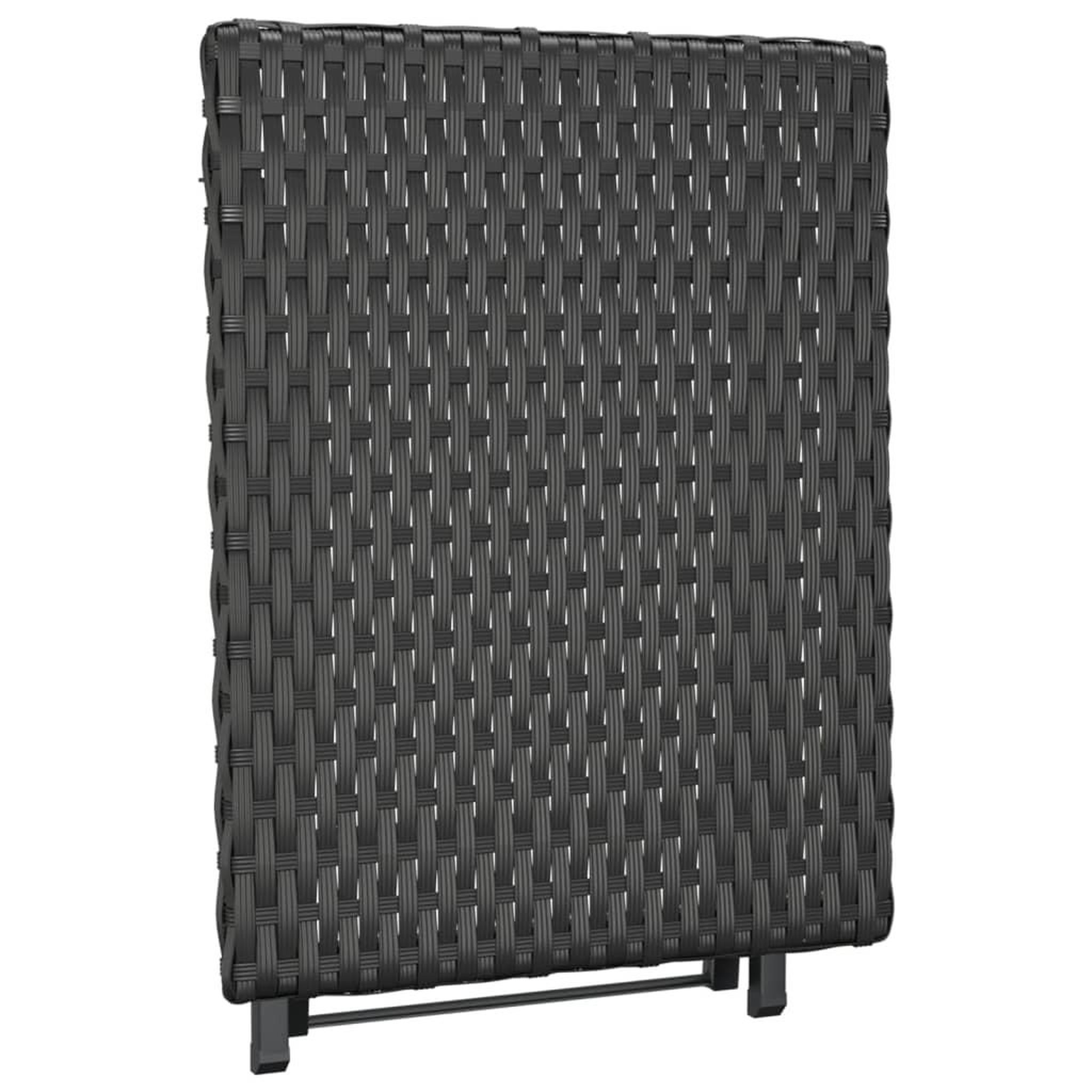 Voir la diapositive 5 : VIDAXL Table pliable noir 45x35x32 cm resine tressee