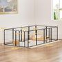 Voir la diapositive 2 : PAWHUT Parc enclos chien modulable pliable 12 panneaux porte verrouillable acier époxy noir