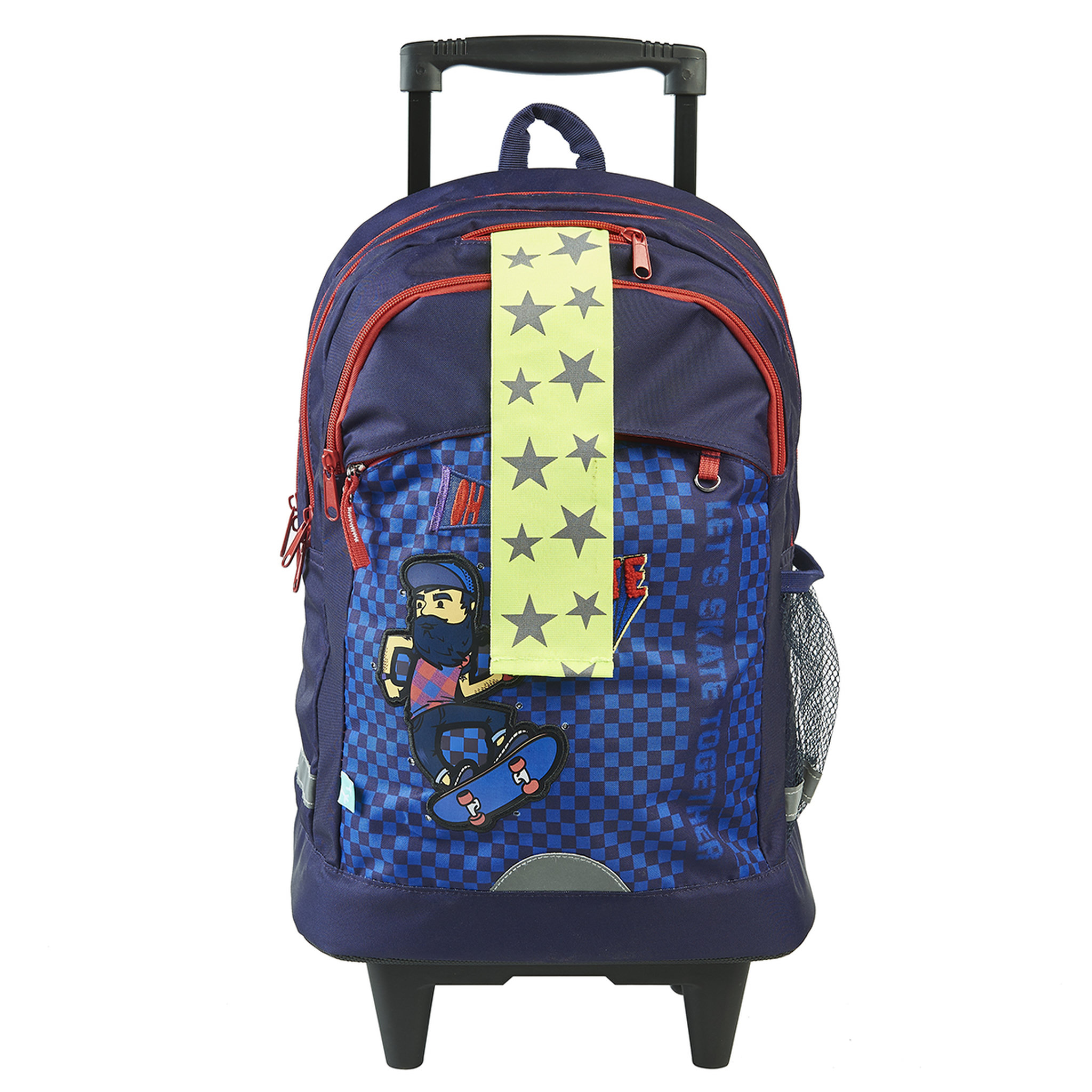 Voir la diapositive 4 : AUCHAN Sac à dos à roulettes SKATE avec leds