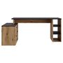 Voir la diapositive 2 : Bureau d'angle 3 tiroirs et rangements L183cm ESTEBAN