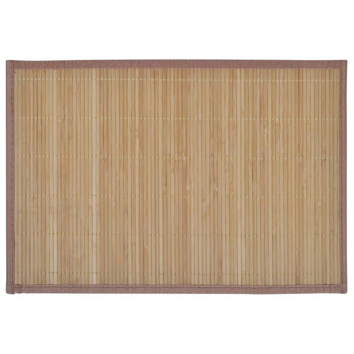 VIDAXL Napperons 6 pcs Bambou 30 x 45 cm Marron