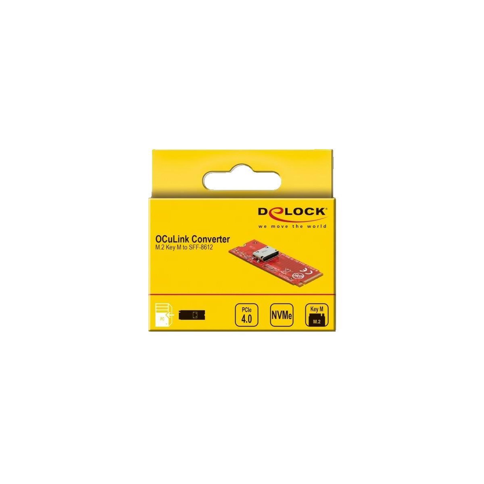 Voir la diapositive 3 : DeLock Adaptateur Delock M.2 Key M à OCuLink SFF-8612