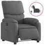 Voir la diapositive 2 : VIDAXL Fauteuil inclinable electrique Gris fonce Tissu