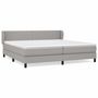 Voir la diapositive 2 : VIDAXL Sommier a lattes de lit avec matelas Gris clair 200x200cm Tissu