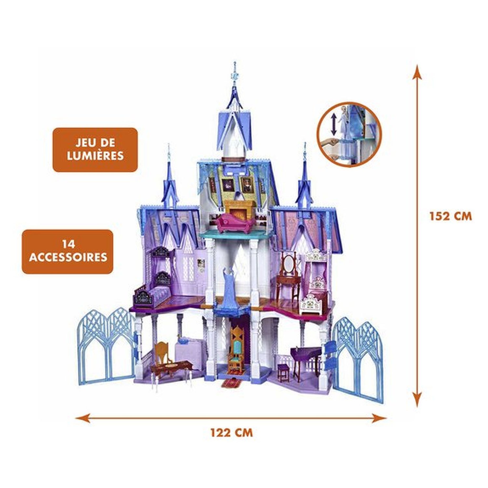 Voir la diapositive 2 : Frozen L'extraordinaire château d'Arendelle 150x122 cm - La Reine des Neiges 2