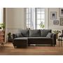 Voir la diapositive 5 : BEST MOBILIER Saphir - canapé d'angle réversible 4 places - convertible - avec coffre - en tissu