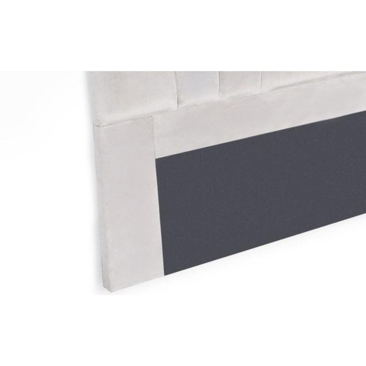 Paris Prix Tête de Lit en Velours  Renaya  160cm Argent