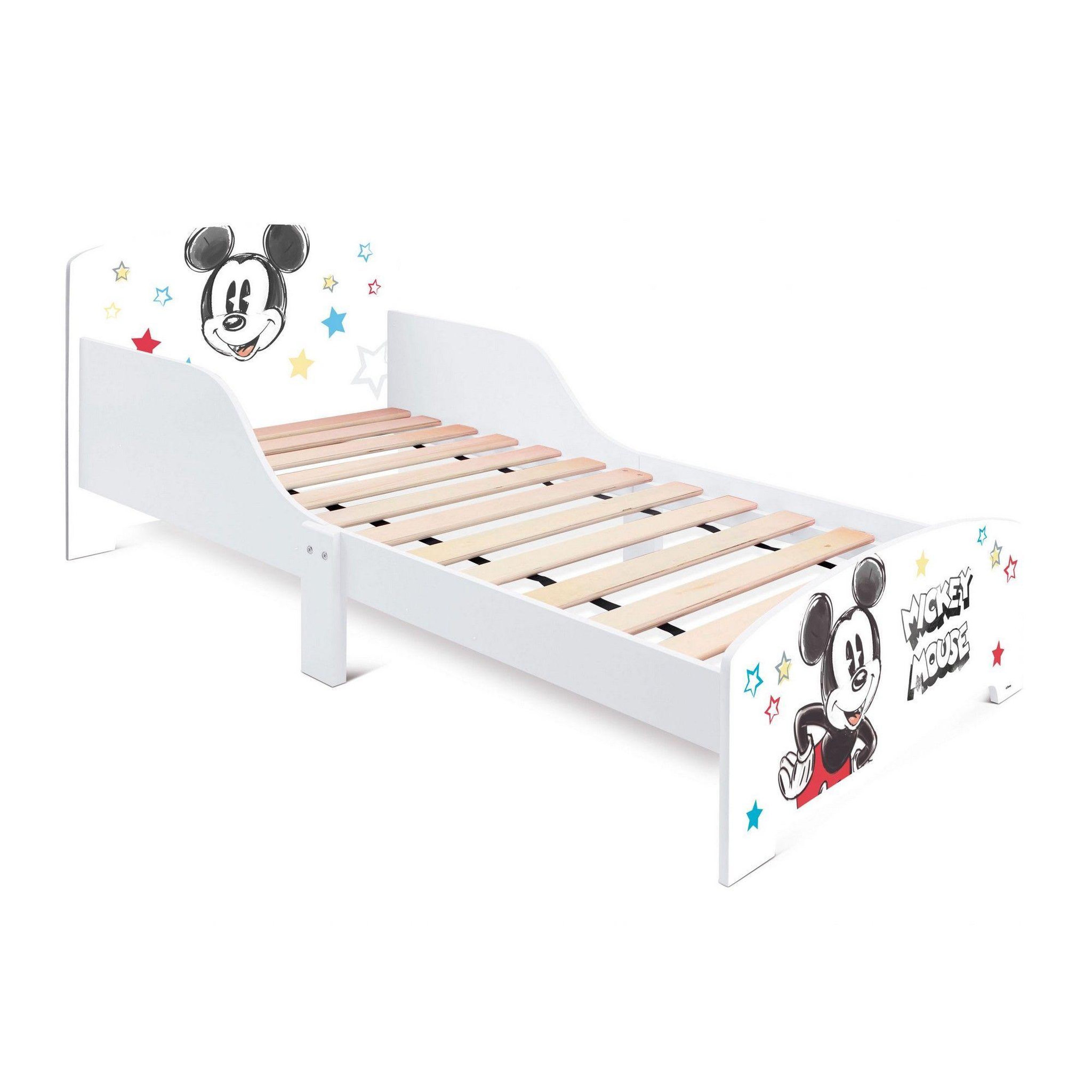 DISNEY Lit enfant mickey 70x140 cm - mdf blanc