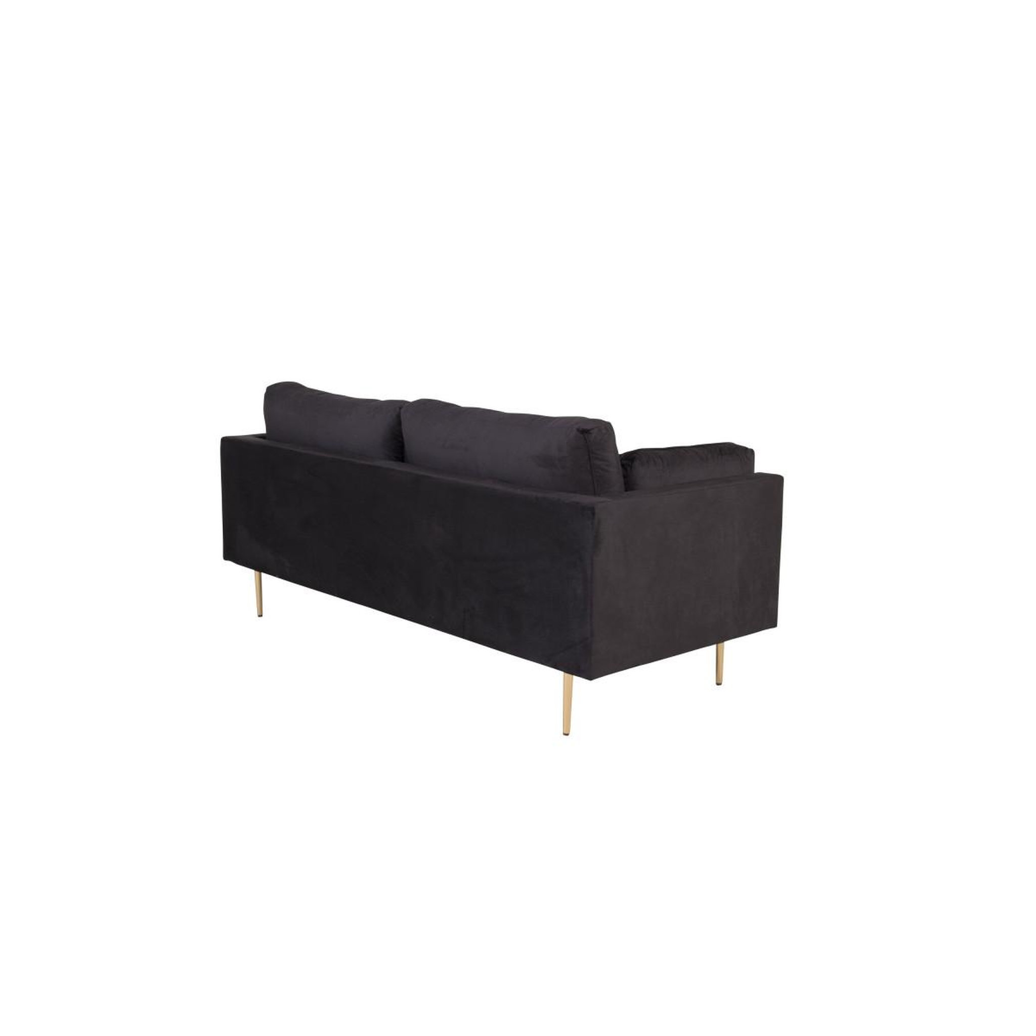 Voir la diapositive 4 : Paris Prix Canapé 3 places en velours  boom  203cm noir & or