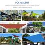 Voir la diapositive 4 : OUTSUNNY Voile d'ombrage triangulaire grande taille 3 x 3 x 3 m polyester imperméabilisé haute densité 160 g/m² gris clair