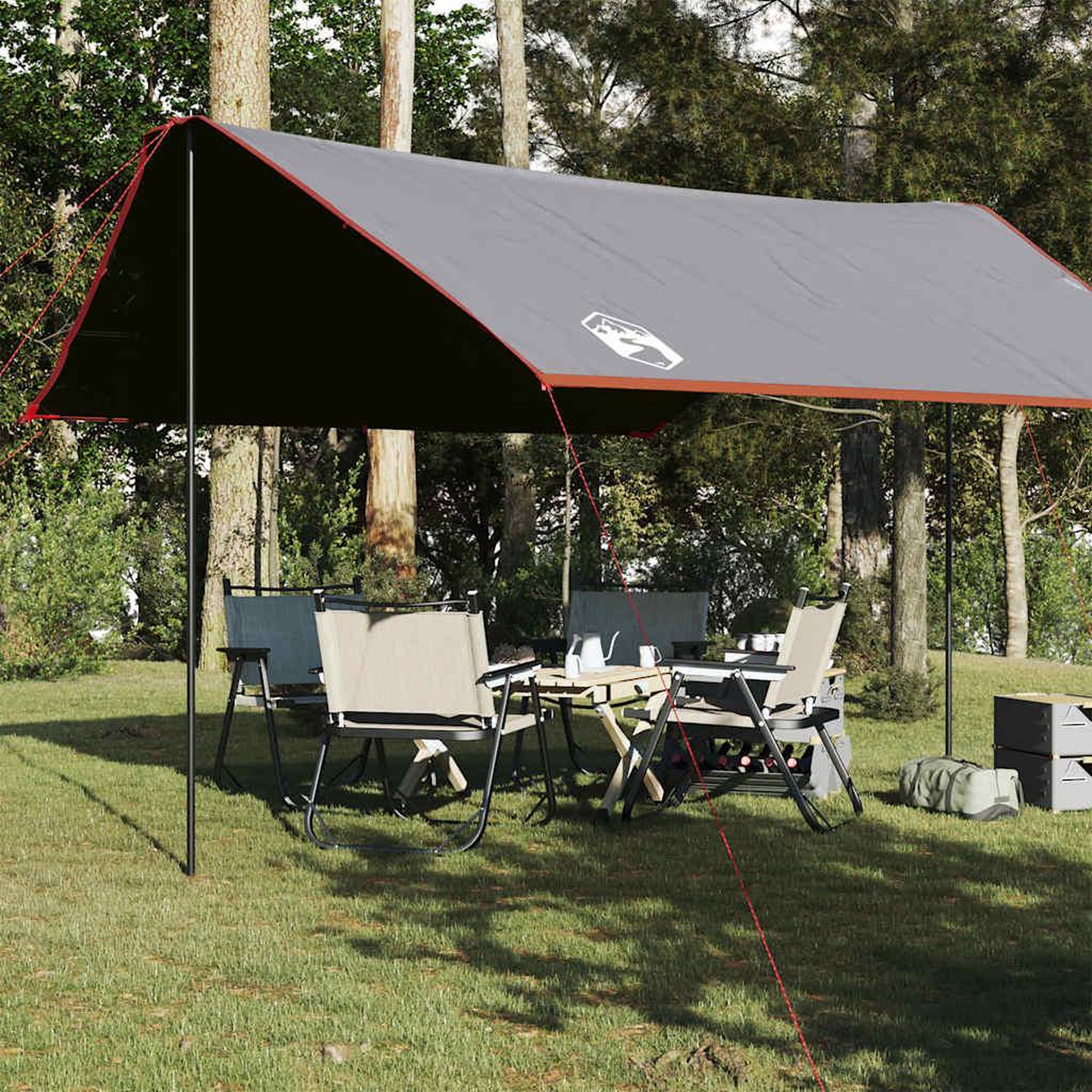 VIDAXL Bache de camping orange 430x380x210 cm impermeable