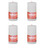 Voir la diapositive 1 : BOLSIUS Bolsius Bougies pilier rustiques Shine 4 pcs 130x68 mm Blanc nuageux