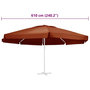 Voir la diapositive 6 : VIDAXL Tissu de remplacement de parasol d'exterieur Terre cuite 610 cm