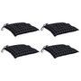 Voir la diapositive 3 : VIDAXL Coussins de chaise lot de 4 carreaux noir 40x40x7 cm tissu