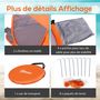 Voir la diapositive 6 : OUTSUNNY Abri de plage tente de plage pliable pop-up automatique instantané protection UV fenêtre arrière grand tapis de sol orange