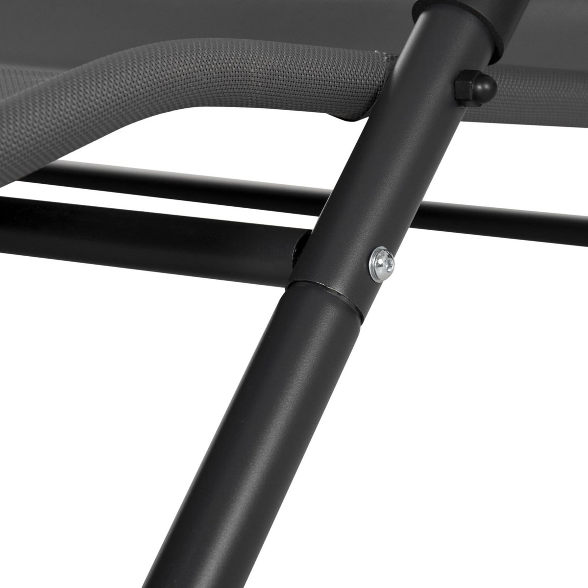 OUTSUNNY Bain de soleil 2 places lit de jardin design contemporain auvent réglable roulettes tétières acier époxy polyester gris