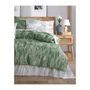 Voir la diapositive 2 : GENERIQUE Parure de lit - 1 housse de couette 220 x 240 cm + 2 taies d'oreiller 60 x 60 cm - 100% coton renforcé - Vert