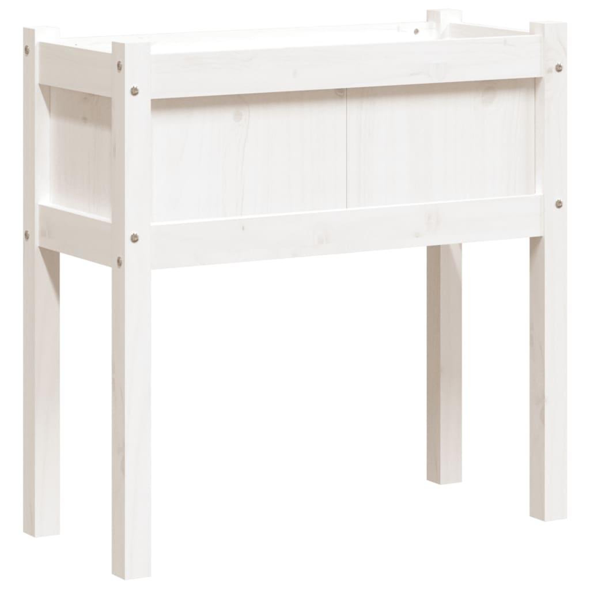 Voir la diapositive 2 : VIDAXL Jardinieres avec pieds blanc 70x31x70 cm bois de pin massif