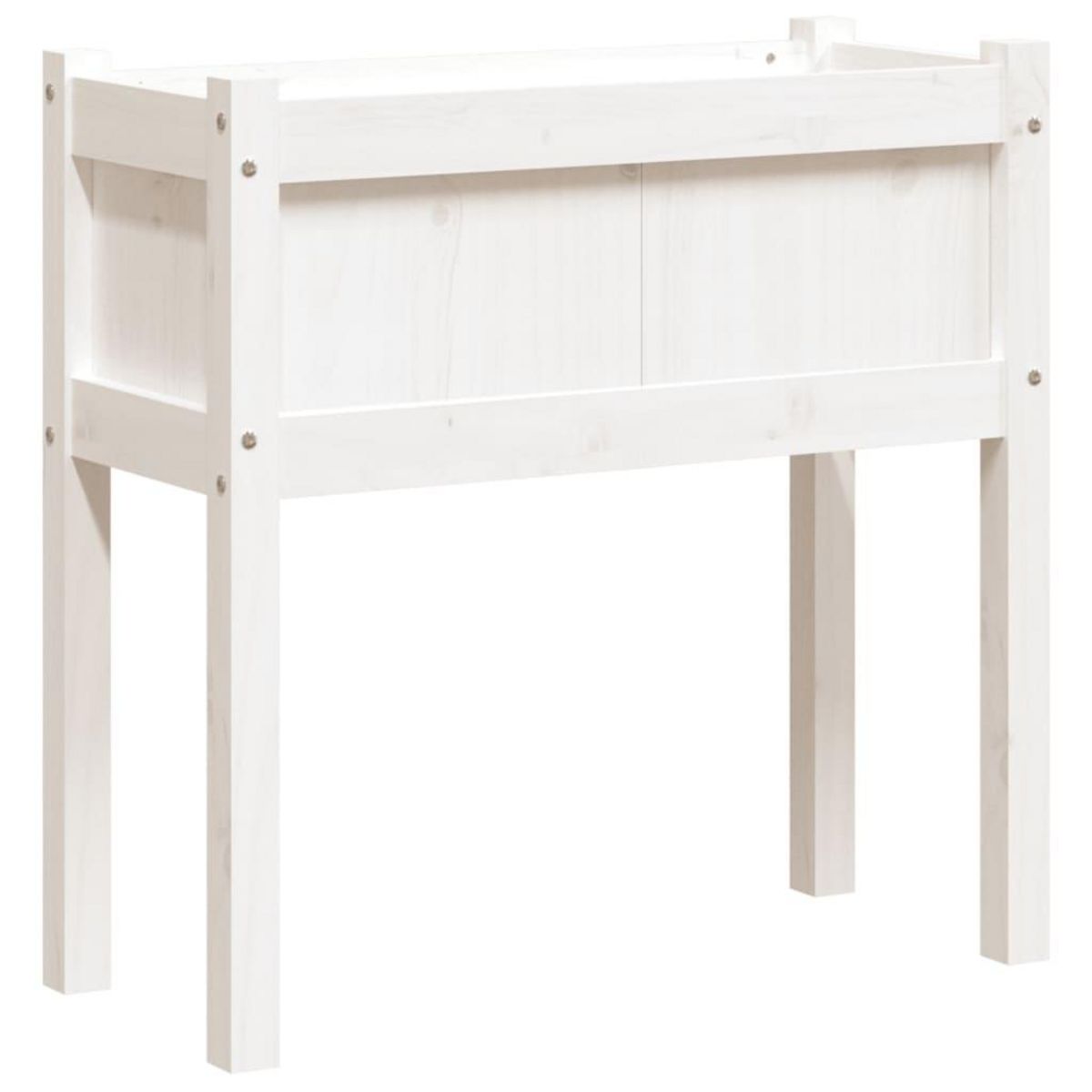VIDAXL Jardinieres avec pieds blanc 70x31x70 cm bois de pin massif