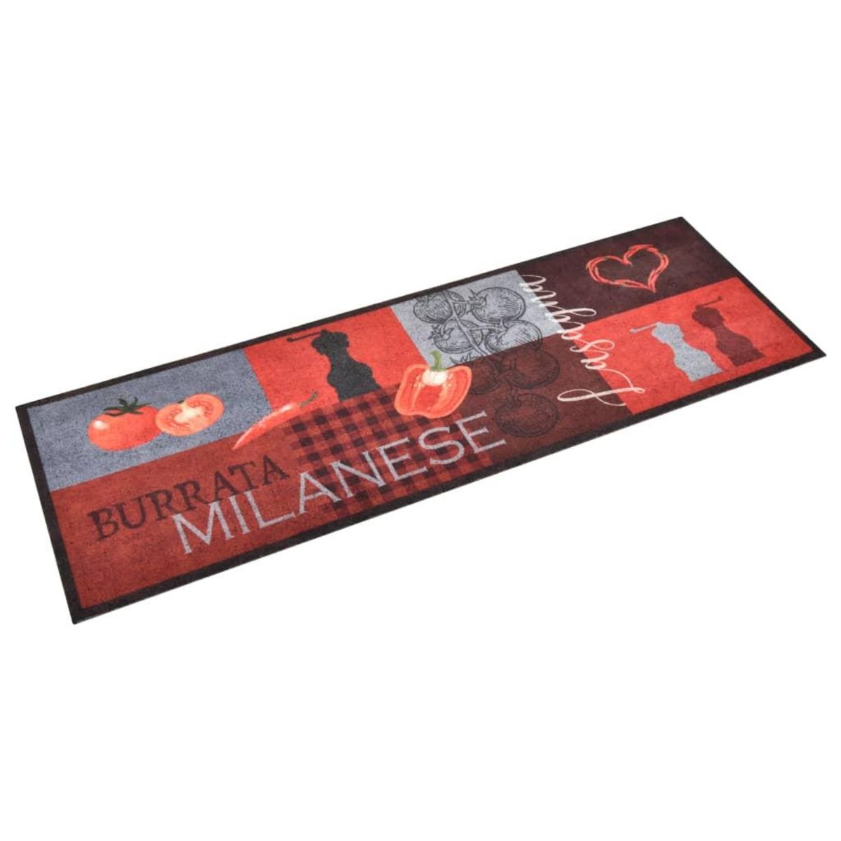 VIDAXL Tapis de cuisine lavable Tomates 60x300 cm