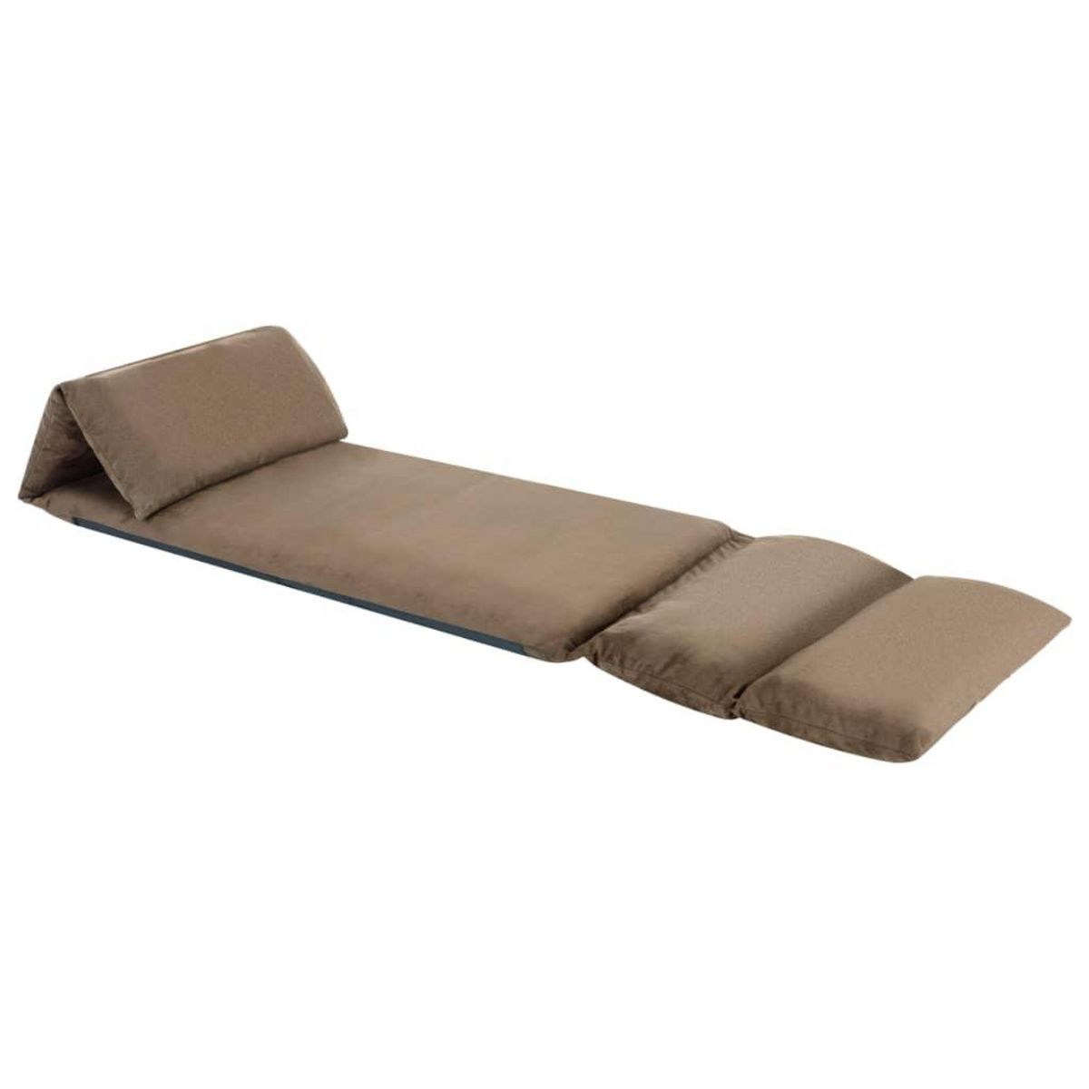 VIDAXL Chaise pliable de sol Taupe Microfibre