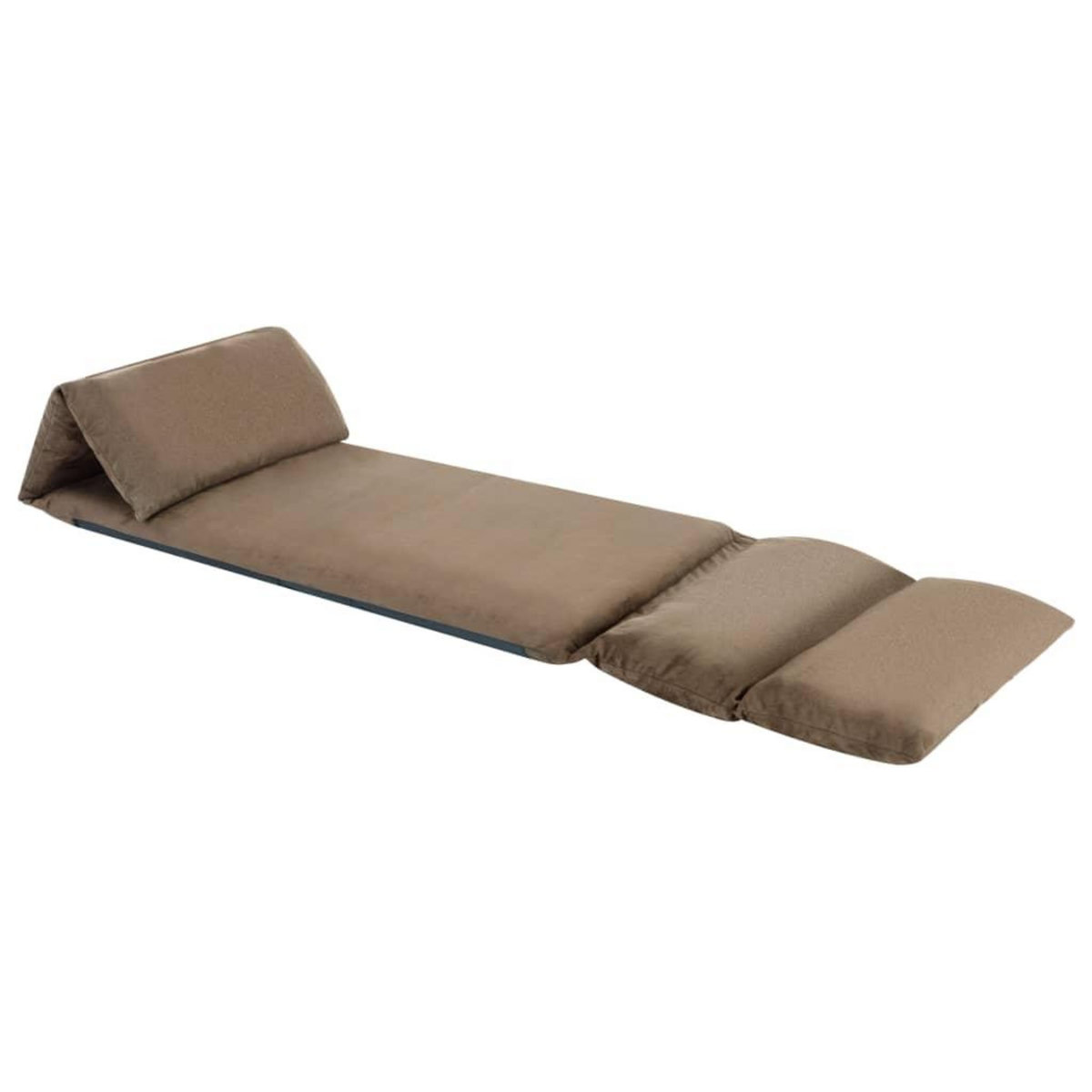 VIDAXL Chaise pliable de sol Taupe Microfibre