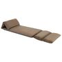 Voir la diapositive 2 : VIDAXL Chaise pliable de sol Taupe Microfibre