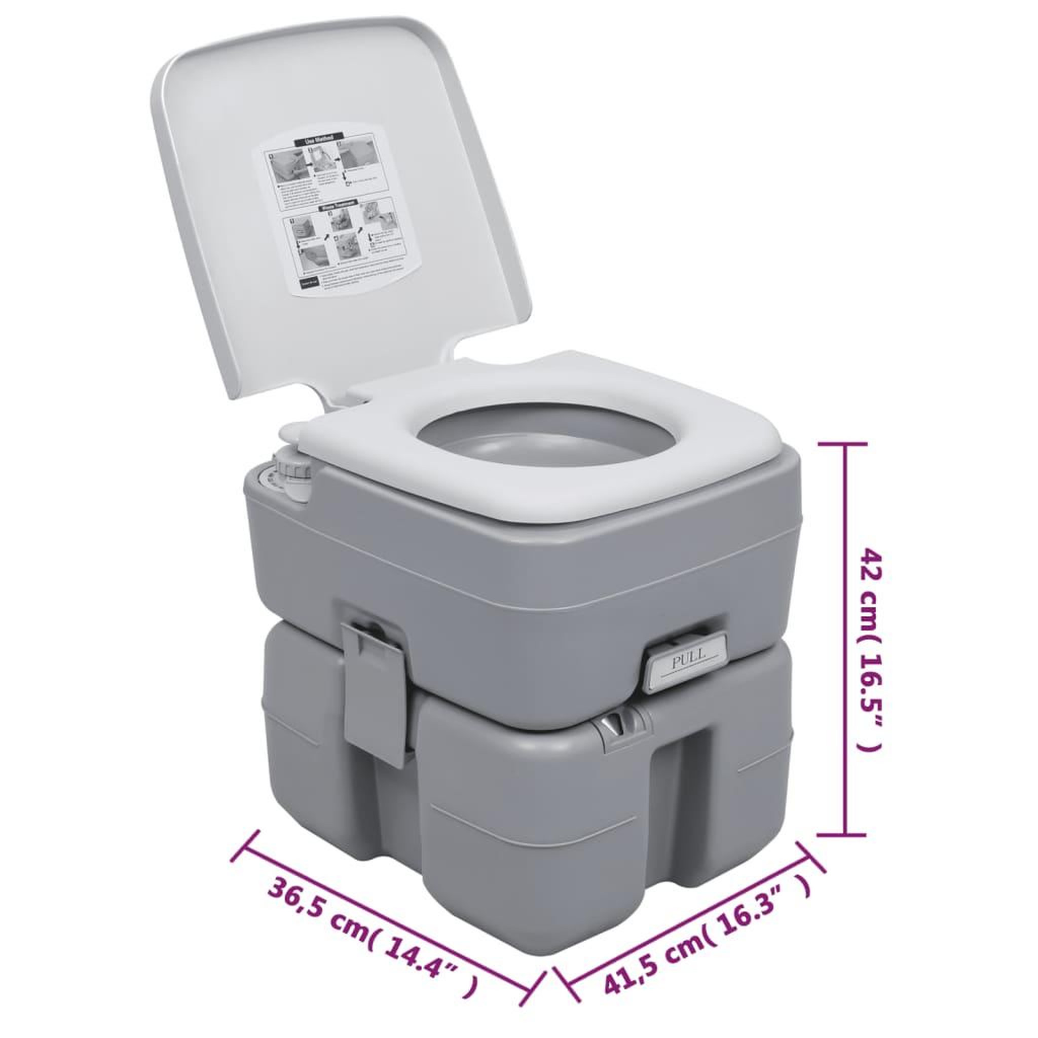 Voir la diapositive 6 : VIDAXL Ensemble de toilette support de lavage des mains reservoir eau