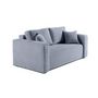 Voir la diapositive 2 : BEST MOBILIER Topaze - canapé droit 2 places - en velours texturé