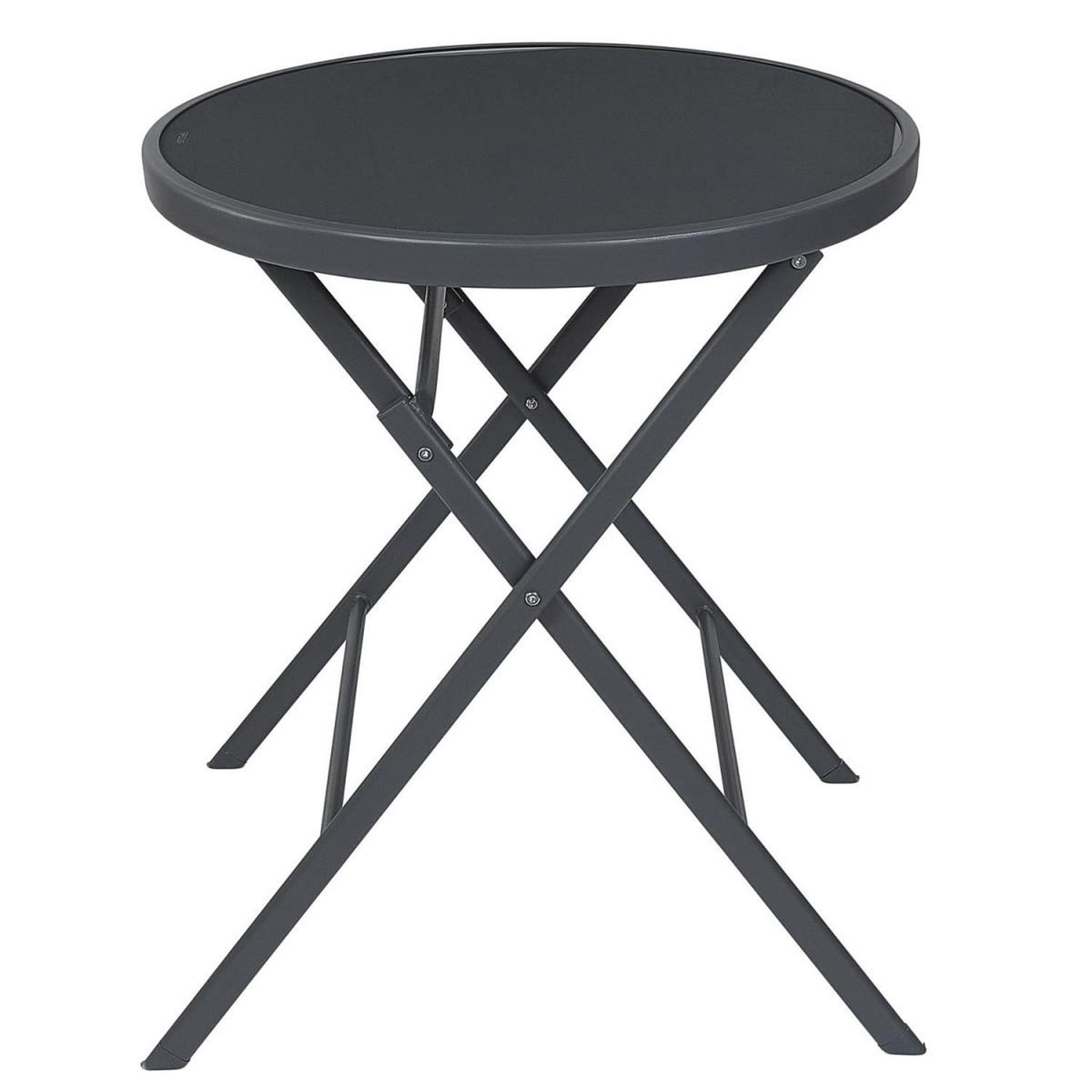 The Home Deco Factory Table de jardin pliable  elba  71cm gris