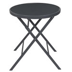 Paris Prix Table de Jardin Pliable  Elba  71cm Gris