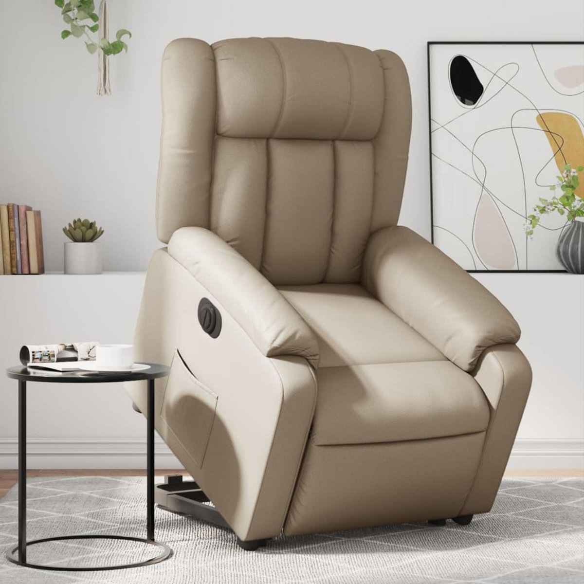 VIDAXL Fauteuil inclinable electrique cappuccino similicuir