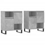 Voir la diapositive 2 : VIDAXL Buffets 2 pcs gris beton bois d'ingenierie