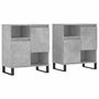 Voir la diapositive 2 : VIDAXL Buffets 2 pcs gris beton bois d'ingenierie