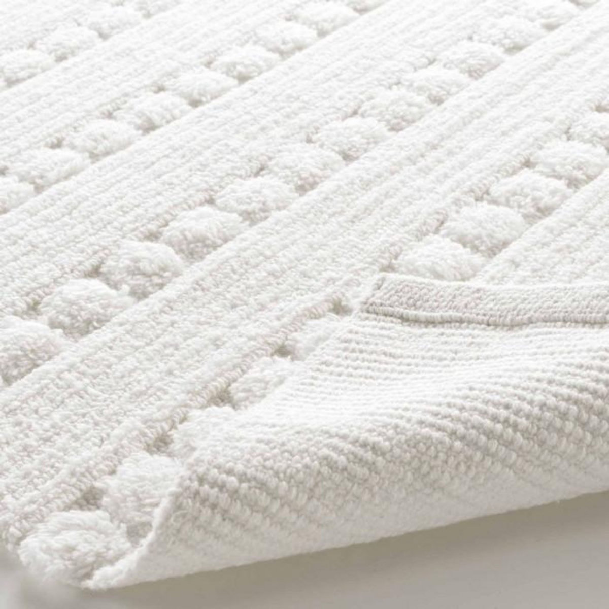 Paris Prix Tapis de Bain Jacquard  Cleonis  50x80cm Blanc