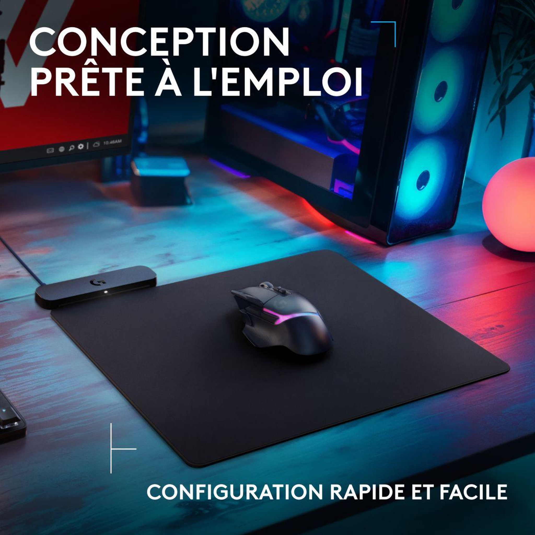 Voir la diapositive 3 : Logitech Tapis de souris powerplay 2