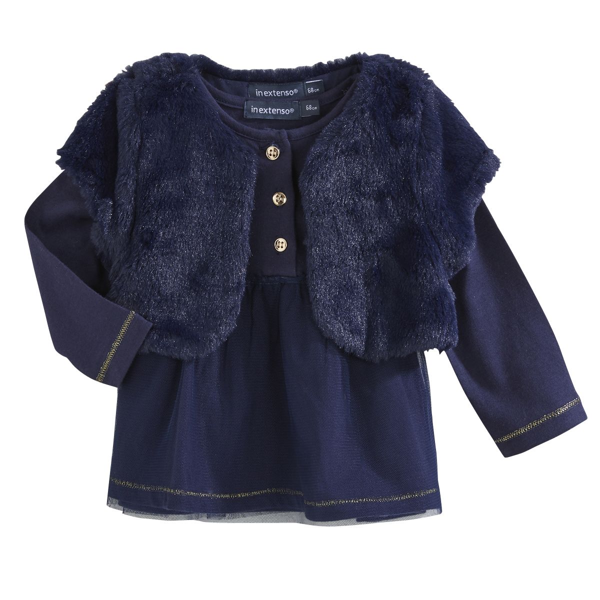 INEXTENSO Ensemble gilet + tee-shirt bébé fille
