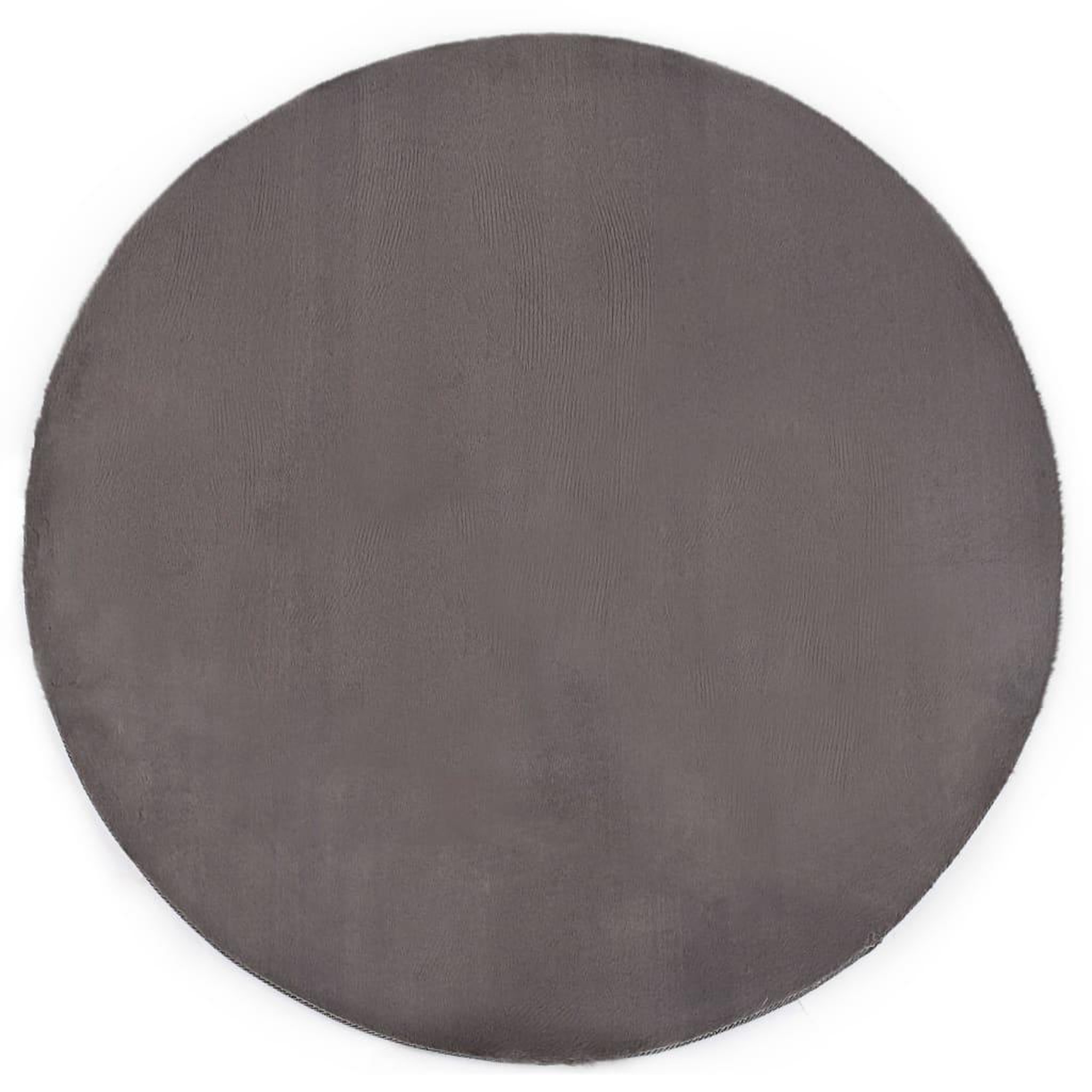 Voir la diapositive 1 : VIDAXL Tapis 160 cm Fausse fourrure de lapin Gris fonce