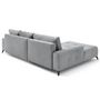 Voir la diapositive 5 : BEST MOBILIER Rimini - canapé d'angle gauche 4 places convertible avec coffre en tissu texturé