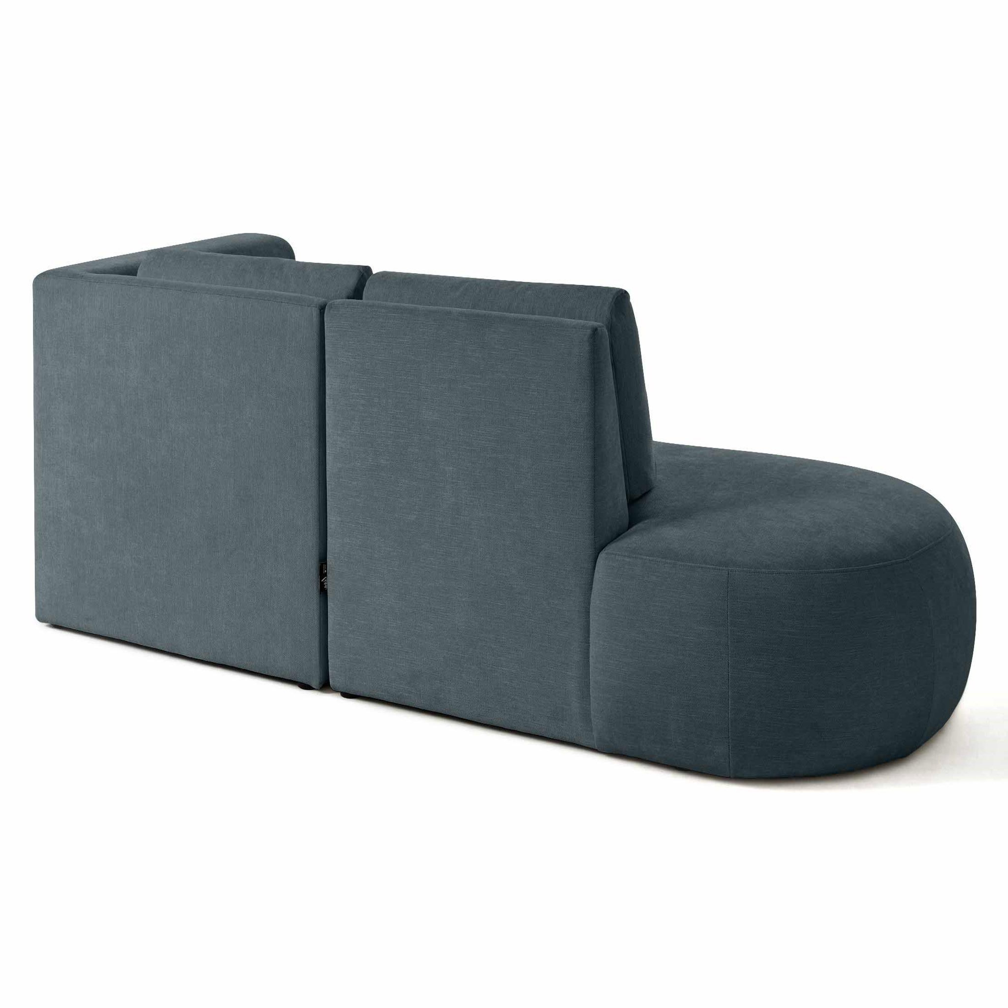 Voir la diapositive 4 : LISA DESIGN Santorini - canapé modulable d'angle droit - 4 places - en tissu texturé