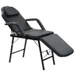 VIDAXL Fauteuil de massage pour traitement facial Simili-cuir Noir