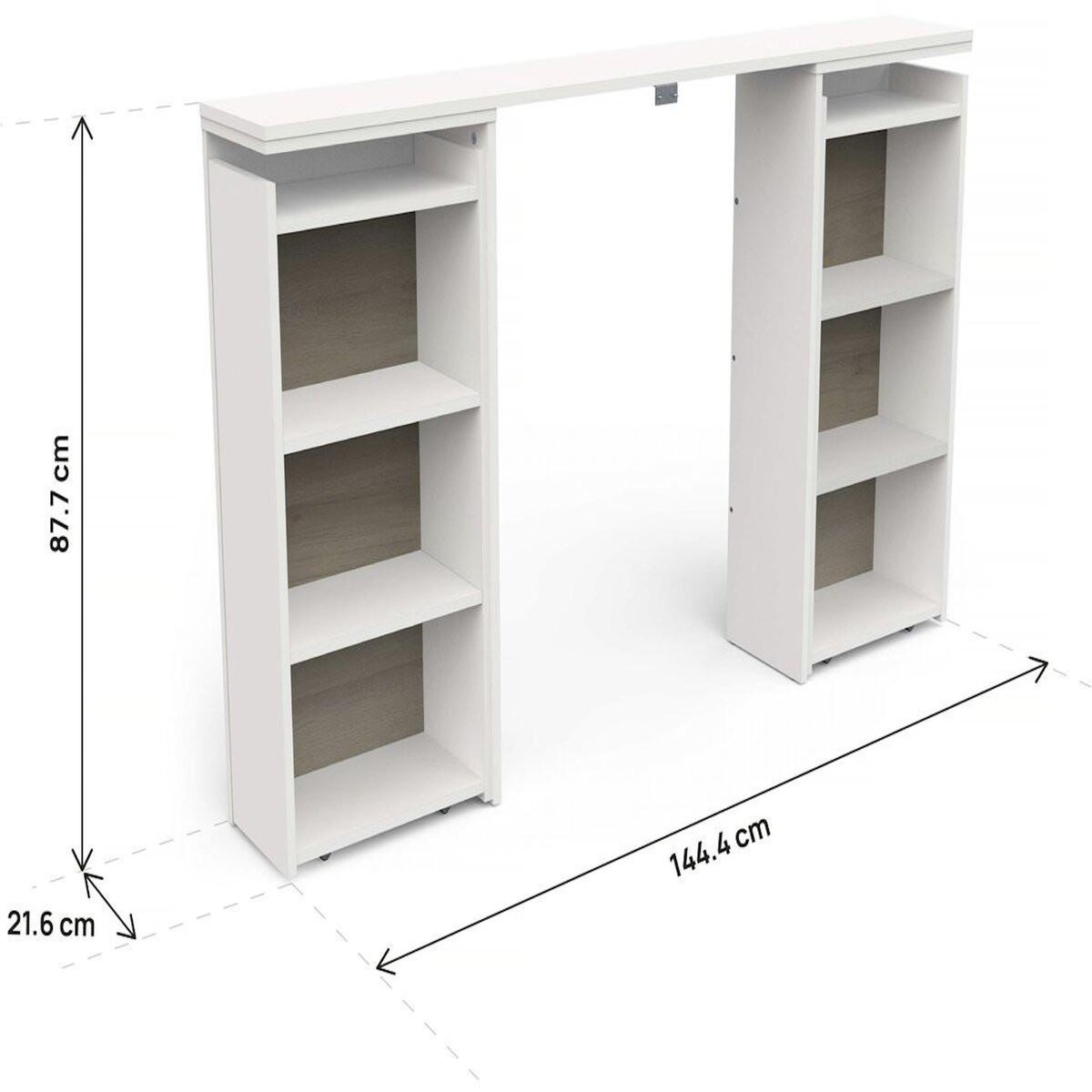 Habitat et Jardin Pont de lit 6 niches   Clyde   - Blanc