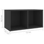 Voir la diapositive 6 : VIDAXL Ensemble de meubles TV 3 pcs Gris Bois d'ingenierie
