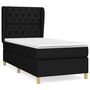 Voir la diapositive 2 : VIDAXL Sommier a lattes de lit et matelas Noir 80x200 cm Tissu