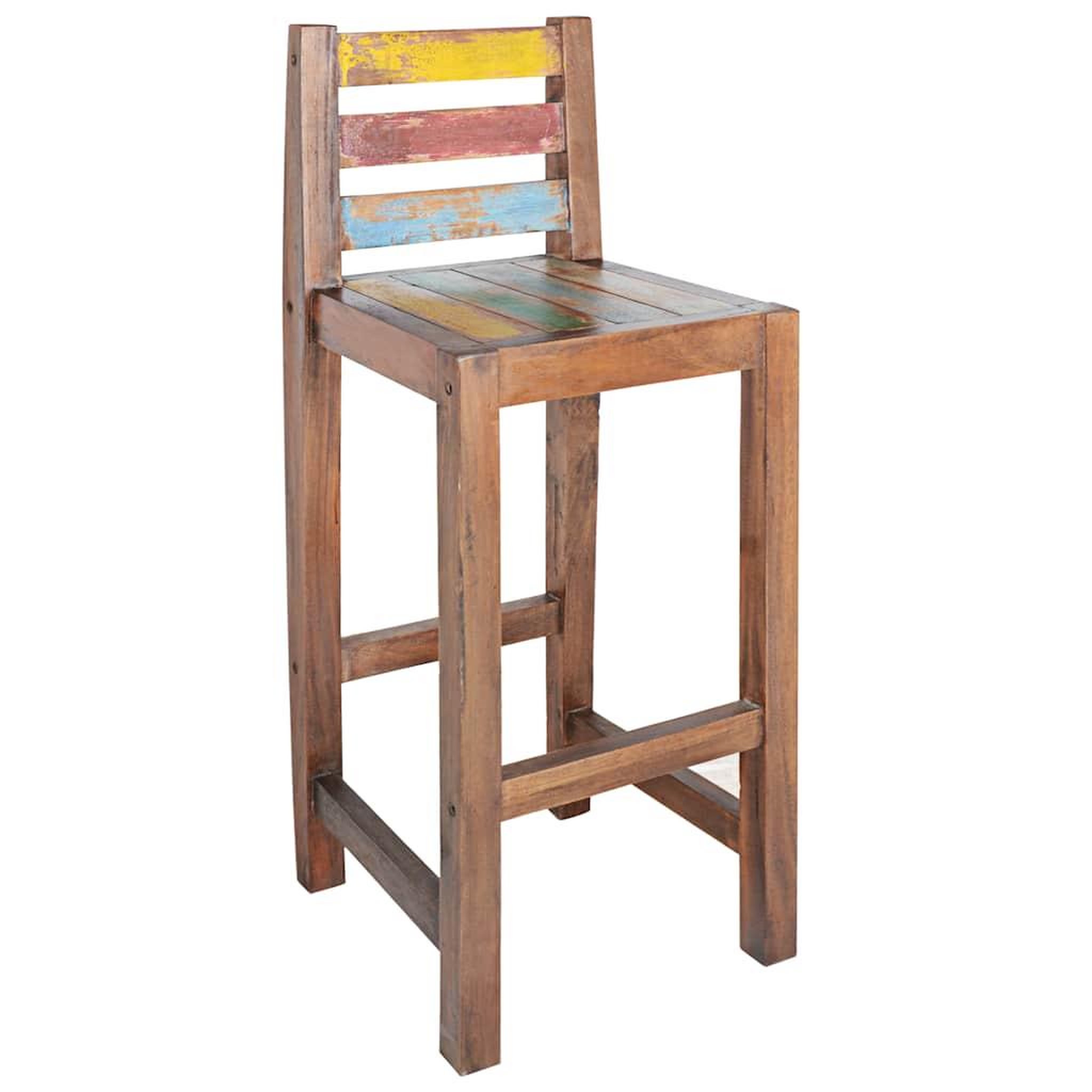 Voir la diapositive 6 : VIDAXL Tabourets de bar lot de 2 bois massif de recuperation
