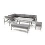 Voir la diapositive 3 : DCB GARDEN Salon de jardin 9 personnes en aluminium gris ANTALYA