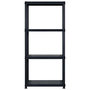 Voir la diapositive 3 : VIDAXL Etagere de rangement a 4 niveaux Noir 122x30,5x130 cm Plastique