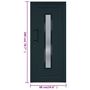 Voir la diapositive 6 : VIDAXL Porte d'entree anthracite 88x200 cm PVC