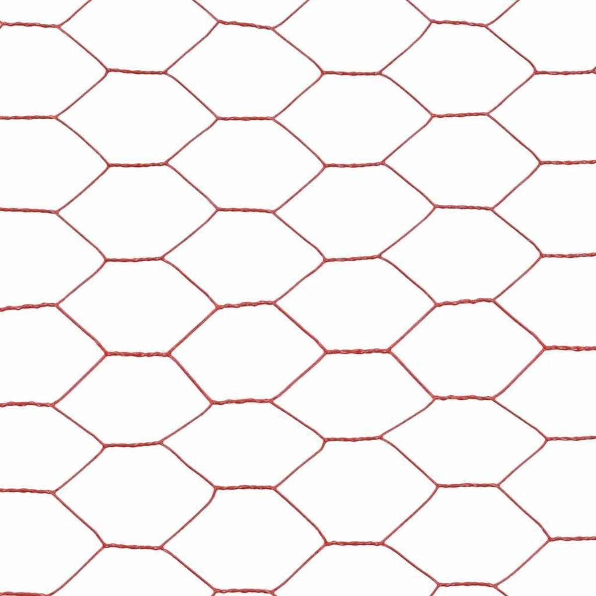 VIDAXL Grillage Acier avec revetement en PVC 25x1 m Rouge