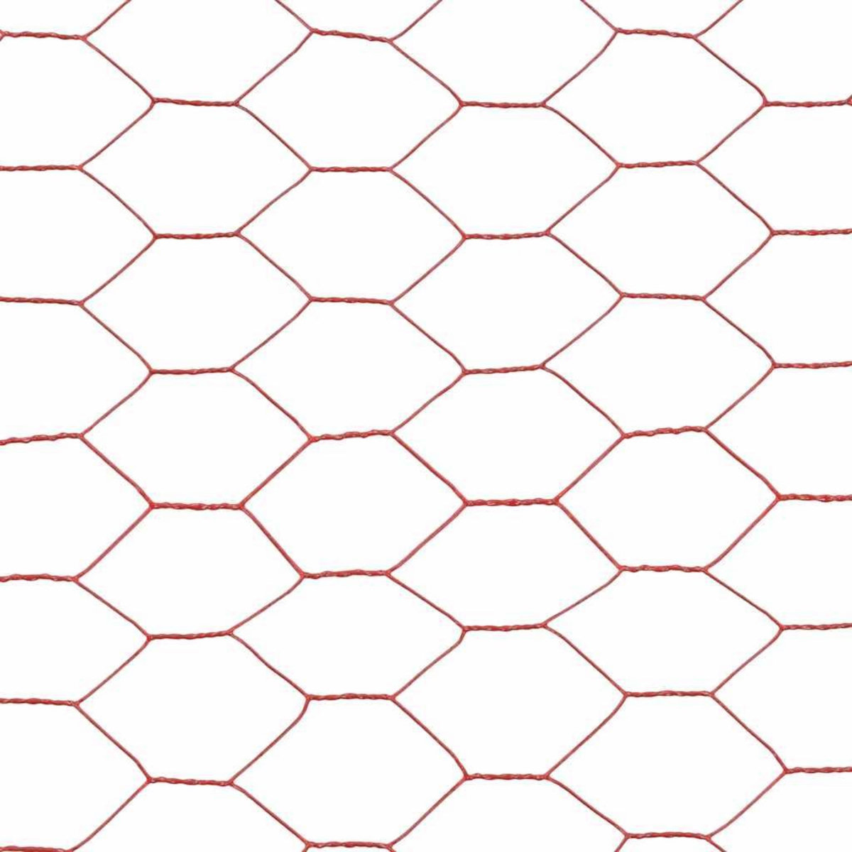 VIDAXL Grillage Acier avec revetement en PVC 25x1 m Rouge